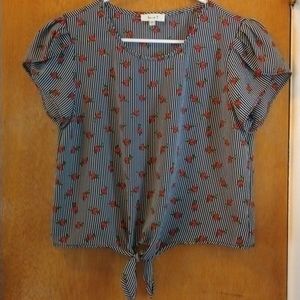 love J Sweet Knot Cropped Top Sz. M
